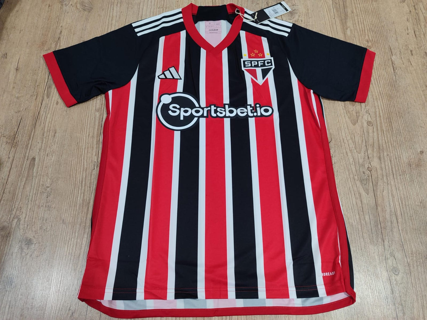 Adidas Sao Paulo II HT7265 Striped T-Shirt new and original 2023