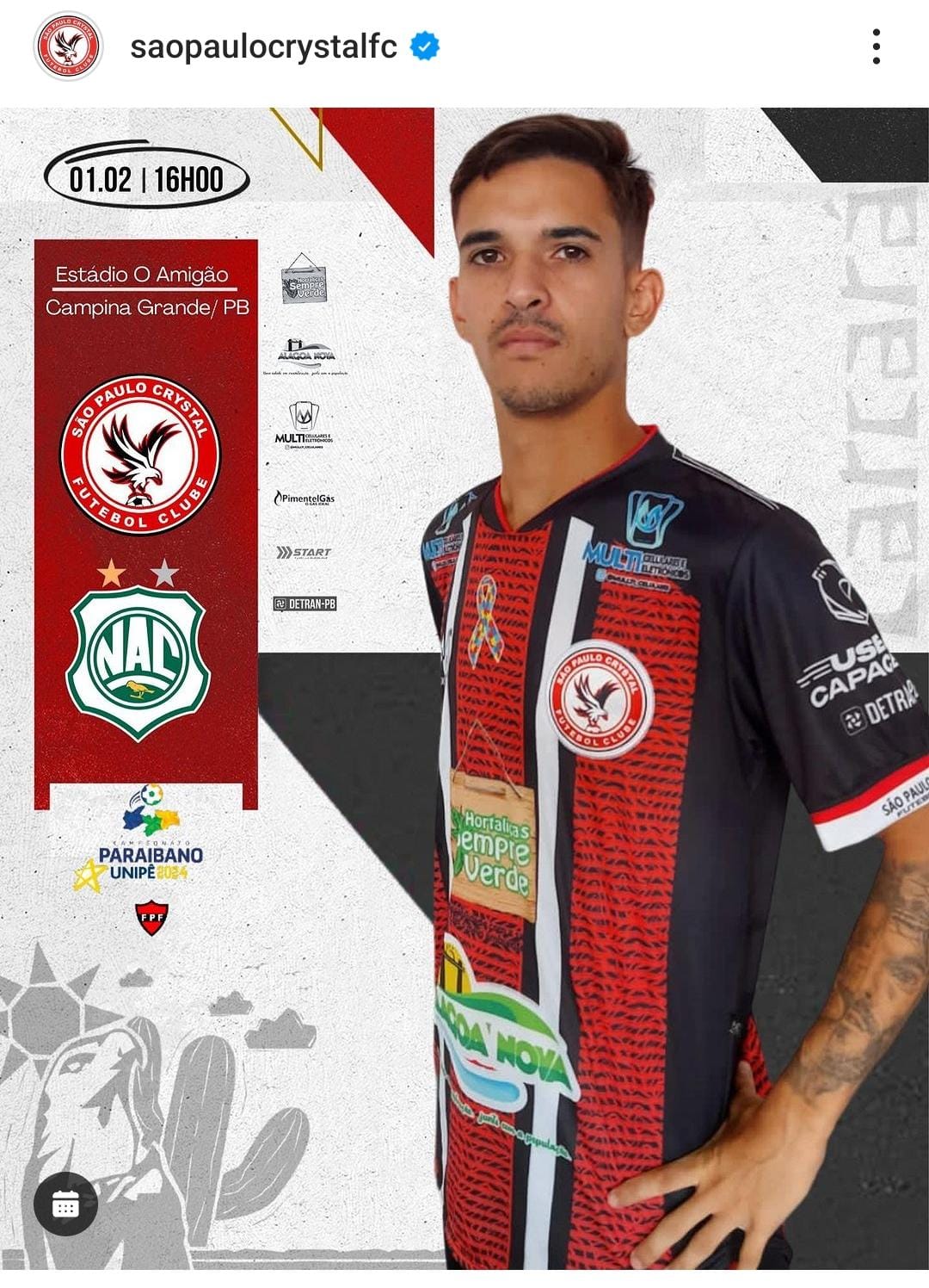 Camisa São Paulo Crystal Paraíba 2024