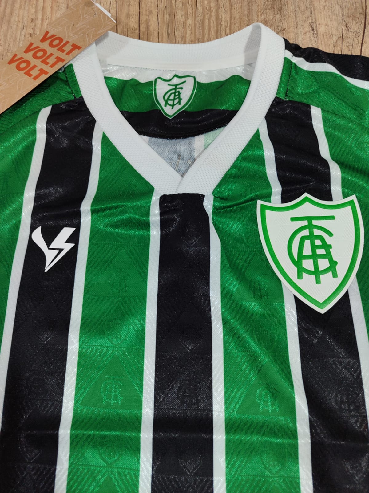 Camisa Masculina Jogo 3 2023 América Mineiro Preto e Verde Volt 3