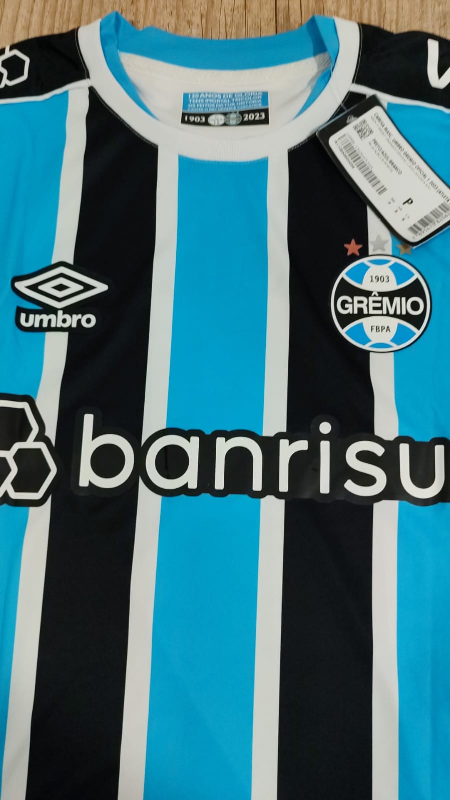 Camisa Masculina Umbro Gremio Oficial 1 2023 (Atleta S/N)