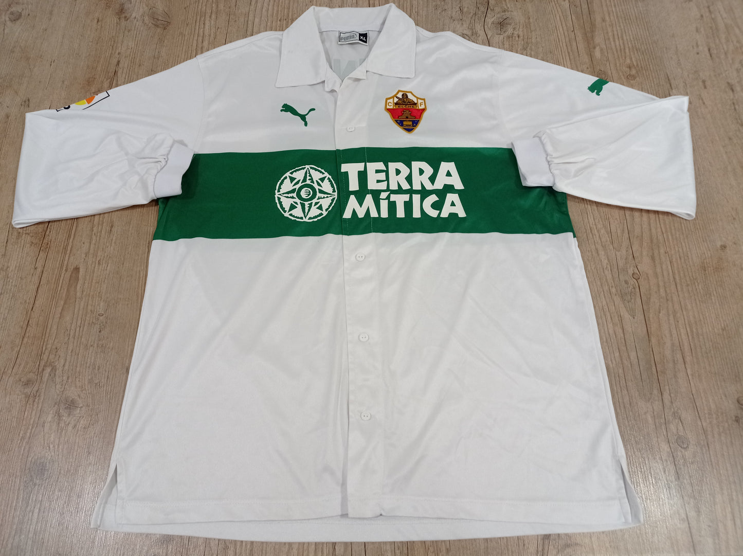 Camisa de Jogo do Elche - Home - 2001/2002 - Com botões - Mangas Longas