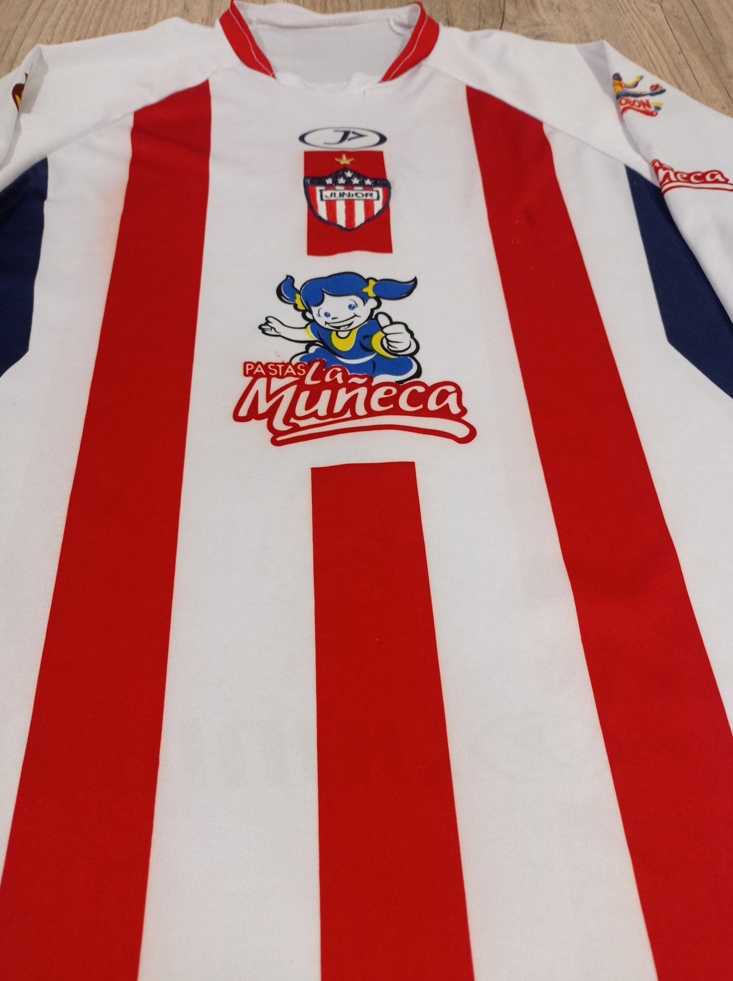 Rara Camisa do Junior Barranquilla - Colombia - Home - 2010 - Manga Longa - de Jogo