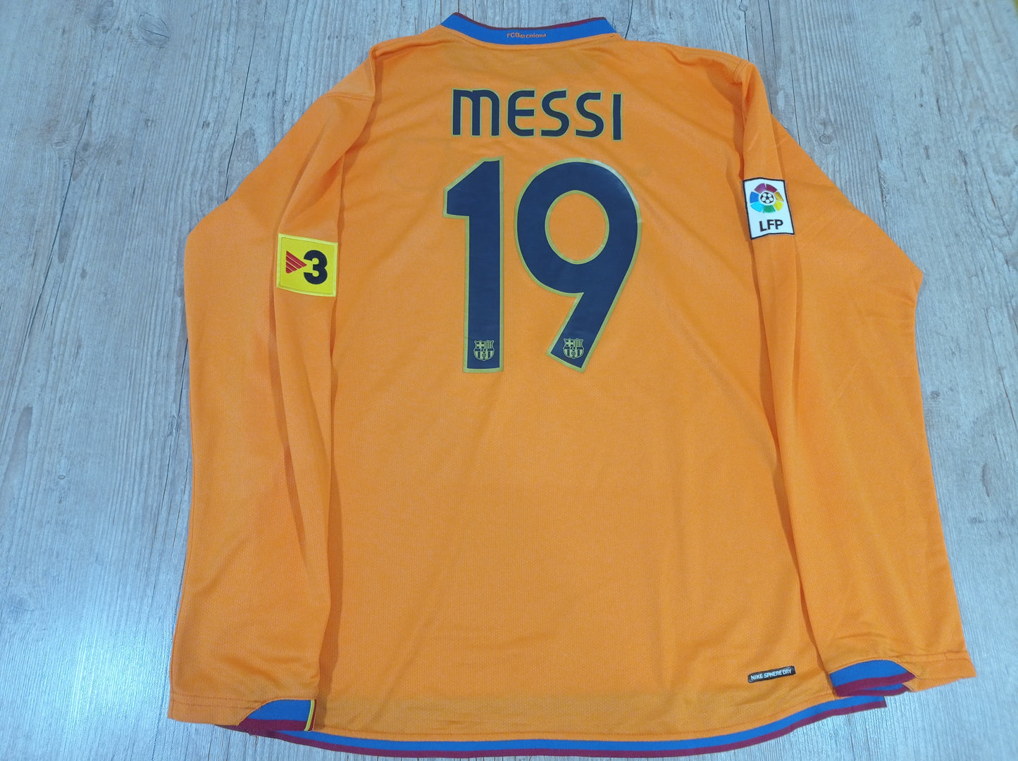 Rara Camisa do Barcelona - Third - 2007/2008 - #19 Lionel Messi - Mangas Longas