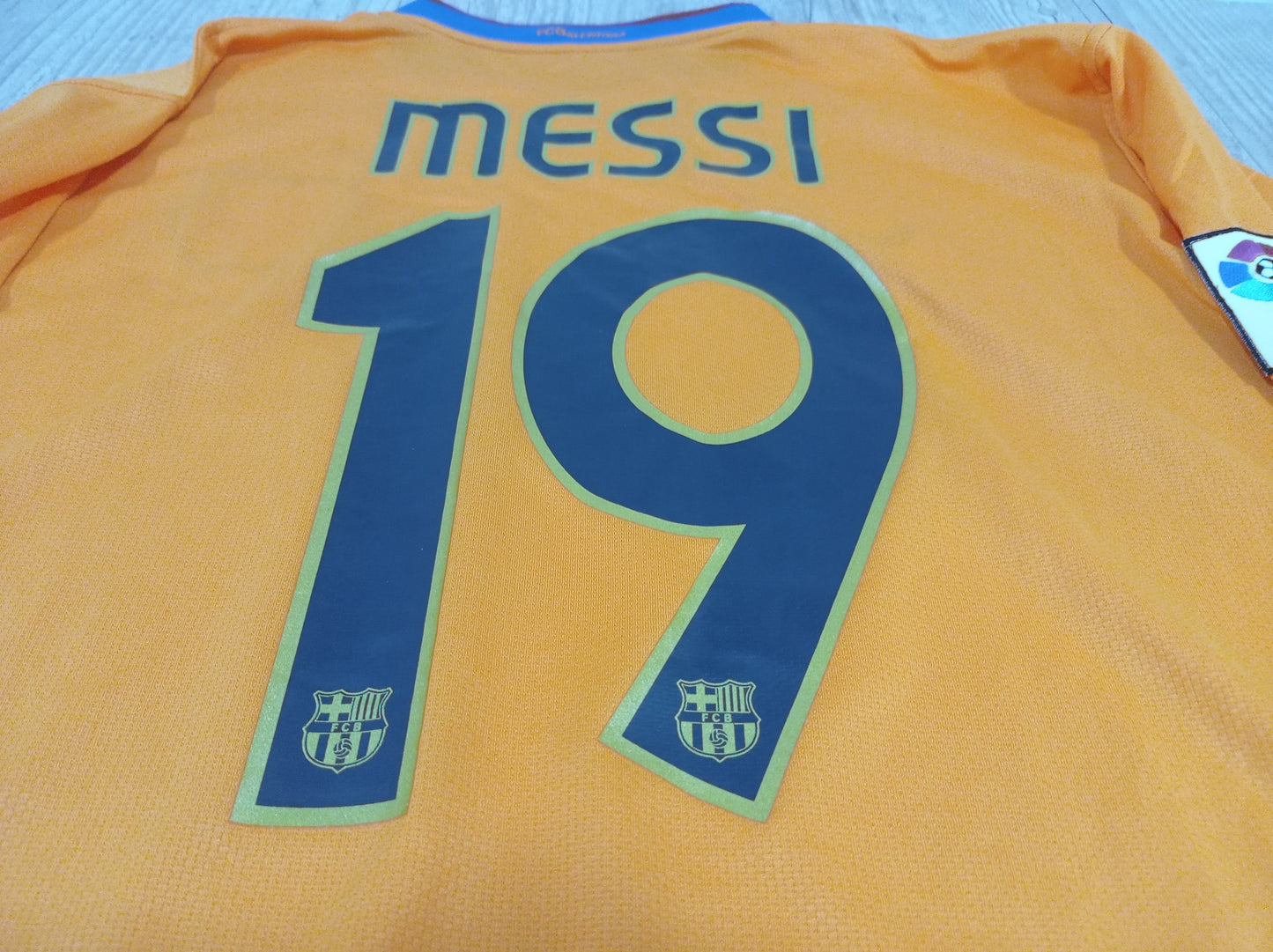 Rara Camisa do Barcelona - Third - 2007/2008 - #19 Lionel Messi - Mangas Longas