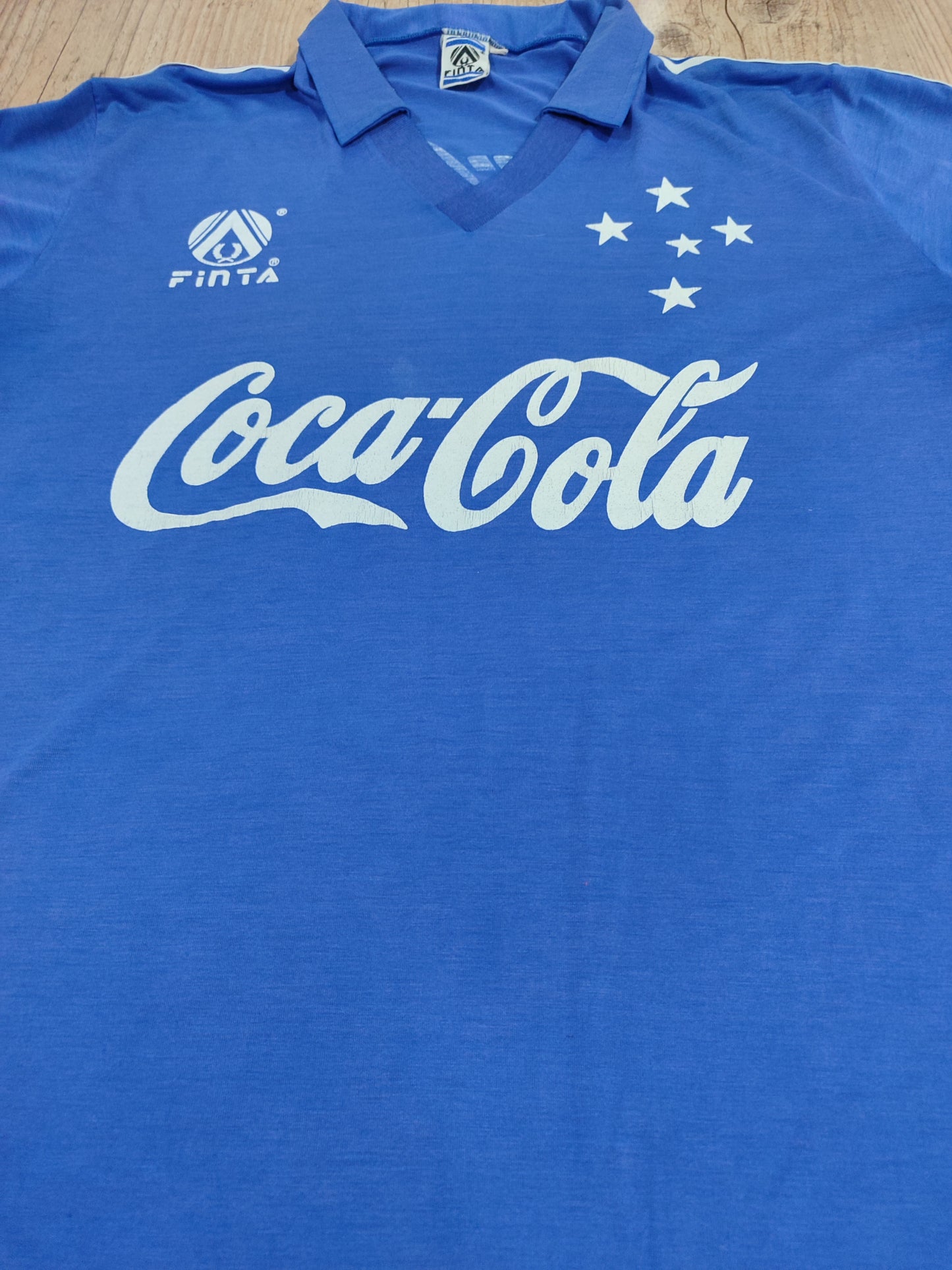 Espetacular Camisa do Cruzeiro - 1991 - Finta Coca-Cola - de Jogo