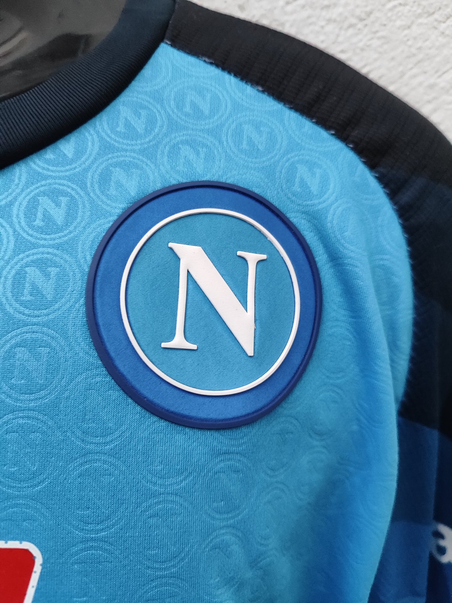 Camisa Napoli Italia Home modelo jogador título 2022-23 **** DEFEITO ***