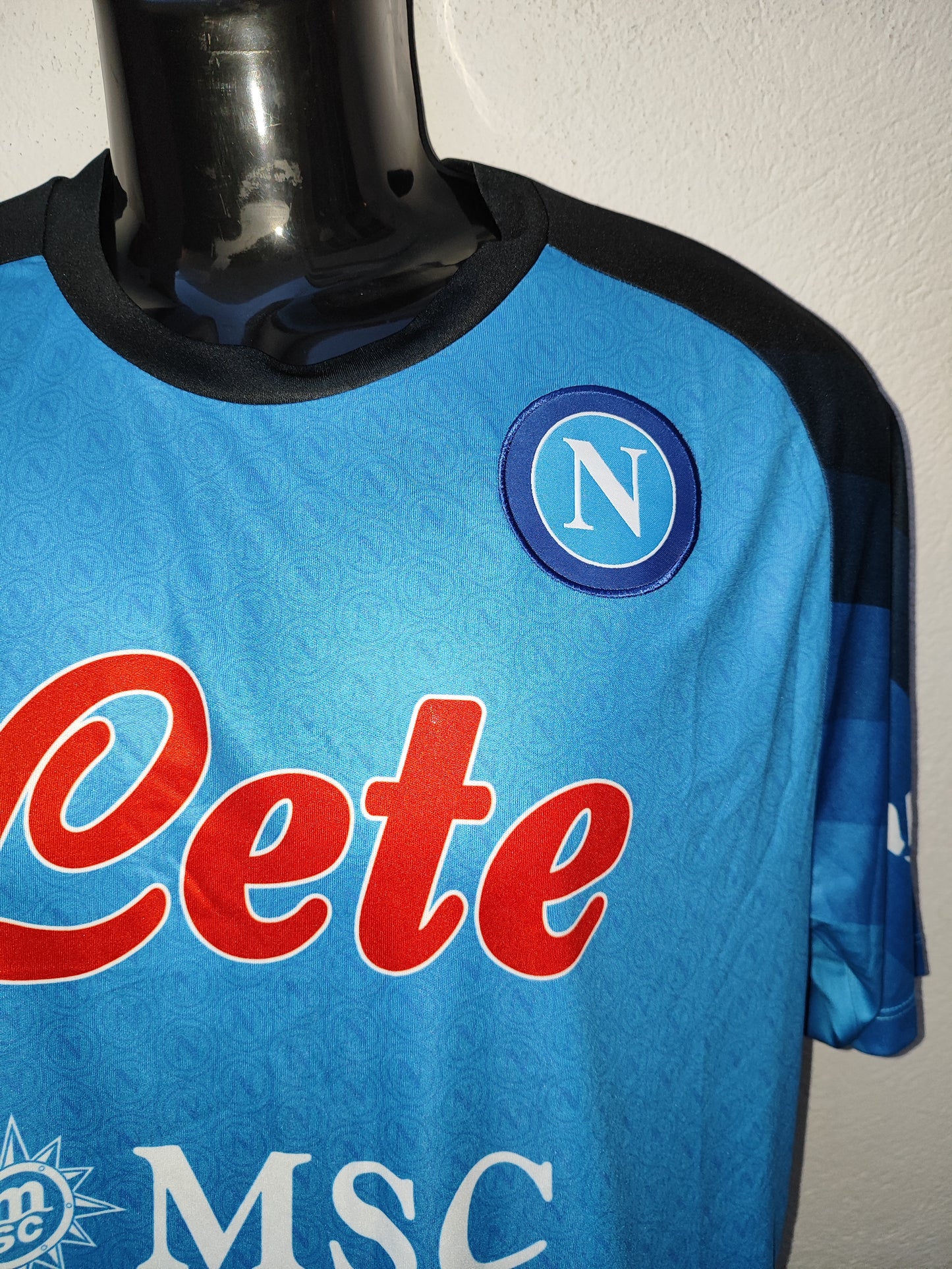 Camisa Napoli Italia Home modelo jogador título 2022-23 **** DEFEITO ***