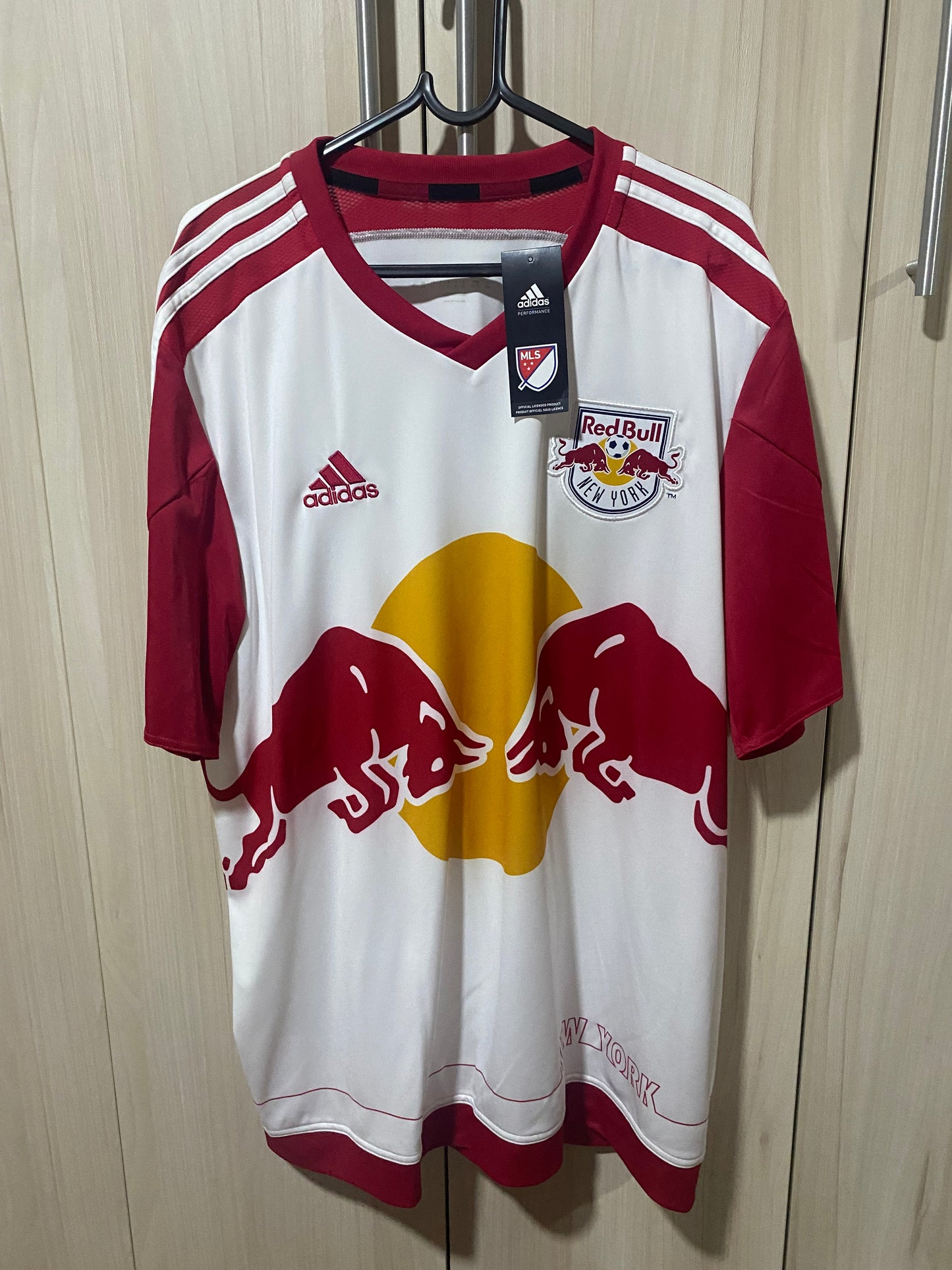 Camisa New York Red Bull 2015 - Home - GG (58x78 cm) - Nova com Etiqueta