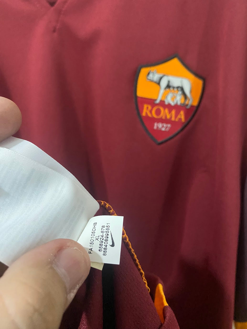 Camisa AS Roma Home 2015 (Tamanho XL - 58x78 cm) Despedida Totti