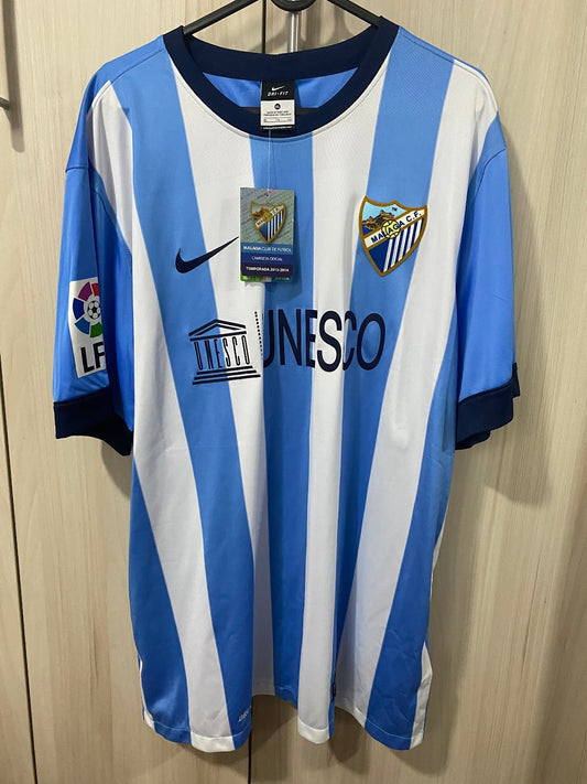 Camisa Málaga Home 2013-2014 (Tamanho XL - 60x78 cm)