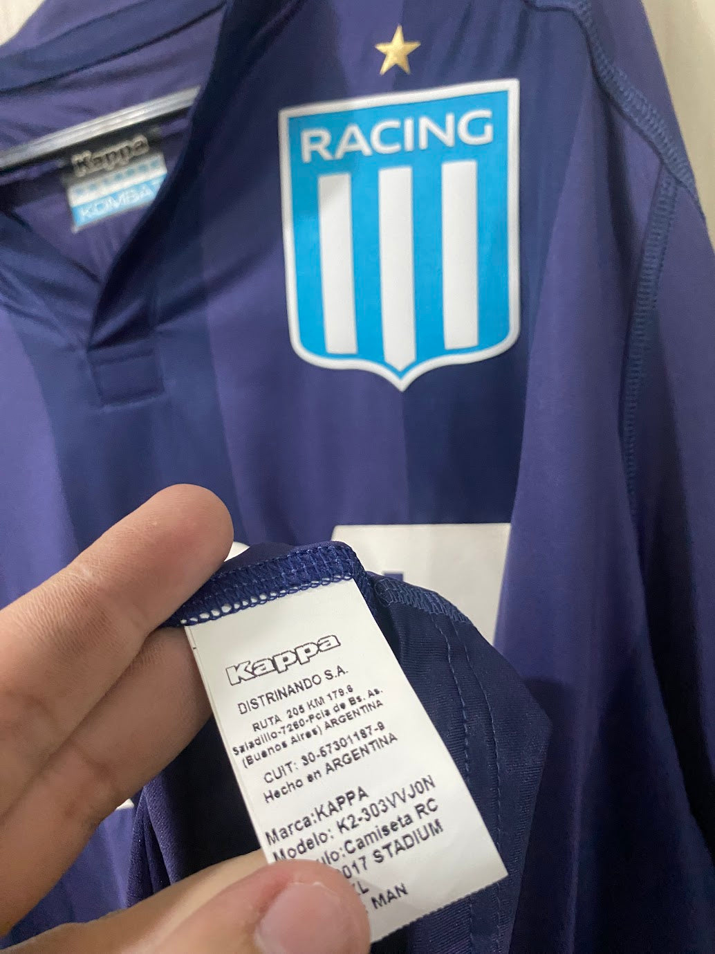 Camisa Racing Club Away 2019 (Tamanho XXL - 56x78 cm)