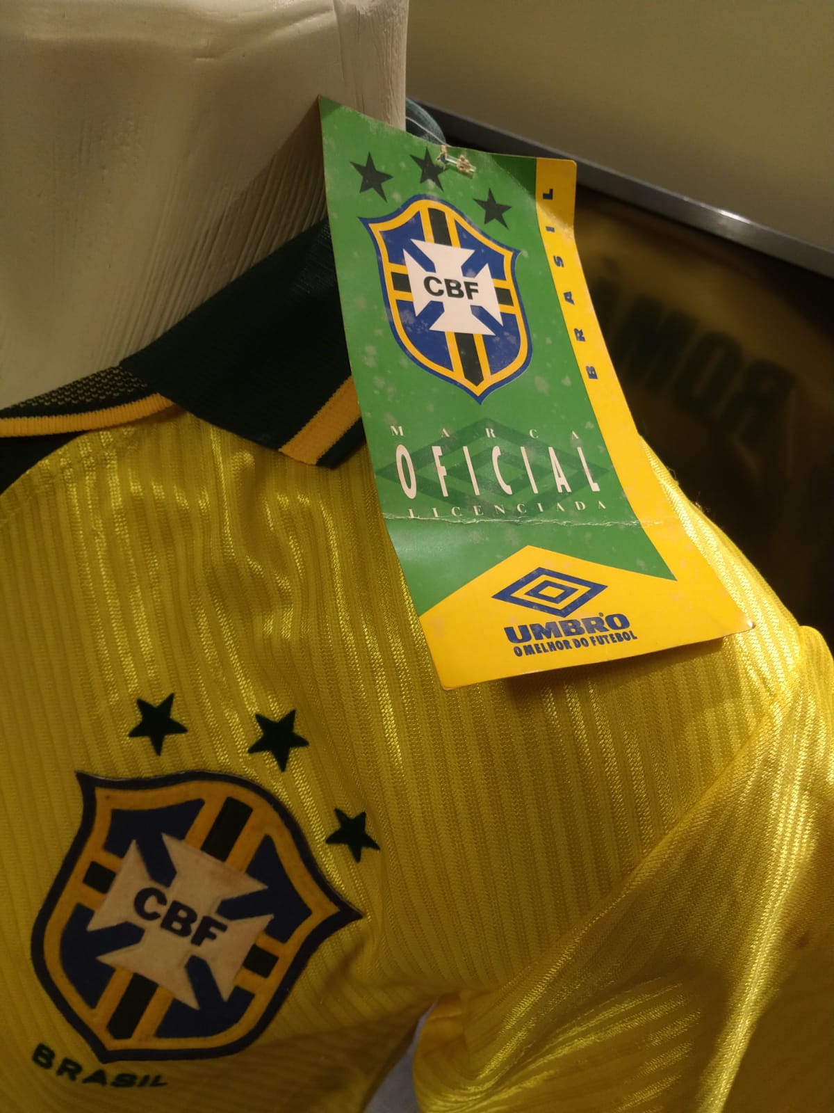 Official Umbro Brazil 1994 Shirt on the label