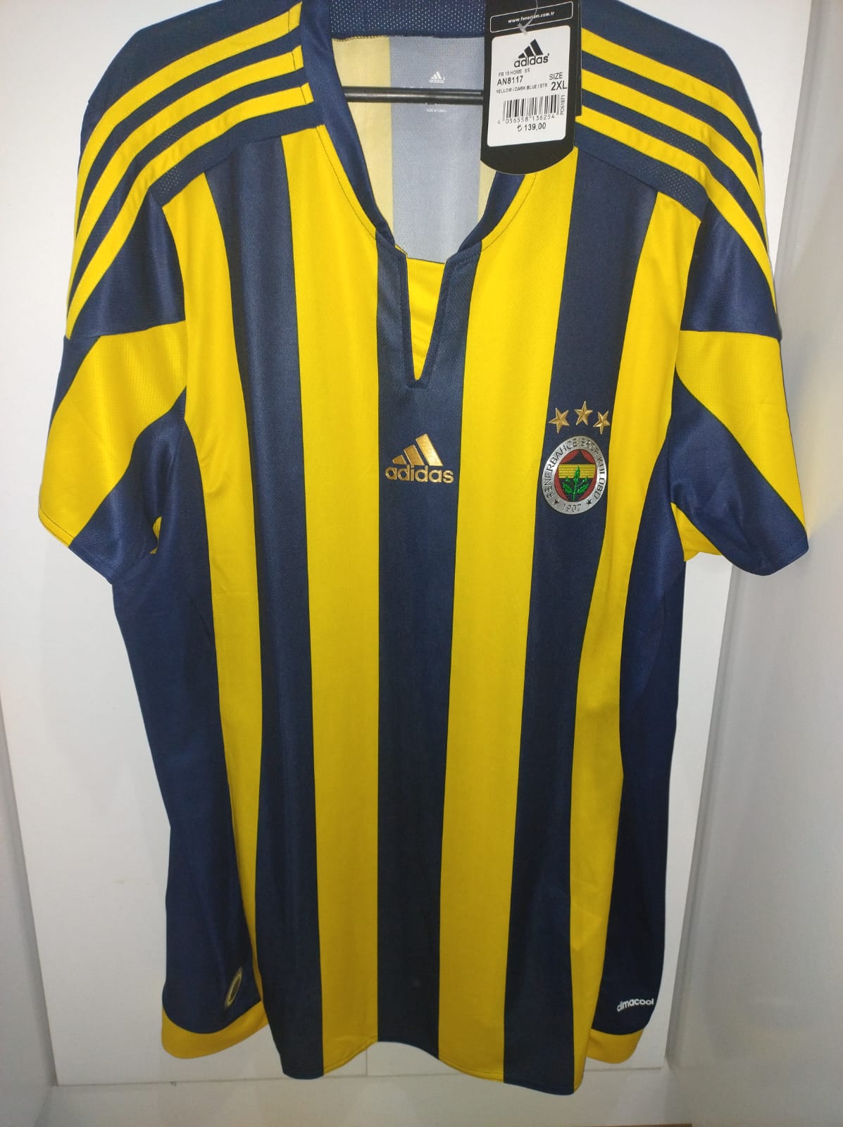 Camisa Fenerbahçe Turquía 2015-2016 - Tamanho 2XL (63x81 cm) - Nova, com Etiqueta