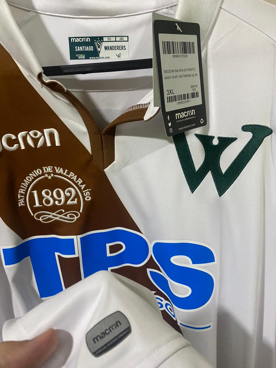 Camiseta Visita Santiago Wanderers de Valparaíso 2018 -  Tamanho 3XL (58 x 81 cm)