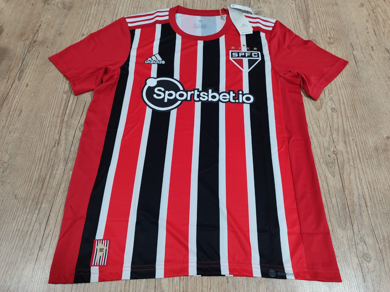 Adidas Sao Paulo II HT7265 Striped T-Shirt new and original 2023