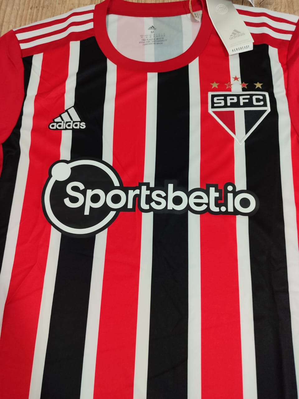 Adidas Sao Paulo II HT7265 Striped T-Shirt new and original 2023